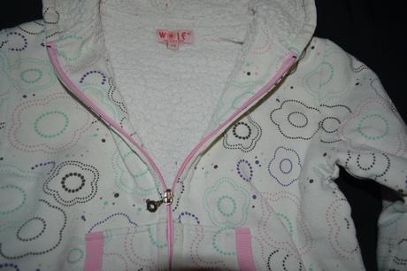 Oteplená dívčí mikina wolf, v.128, wolf,128