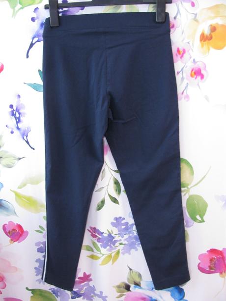 Elastické kotníkové kalhoty s galonovými pruhy, tchibo,38