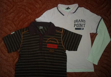 Hnědé polo tričko triko krátký rukáv, s