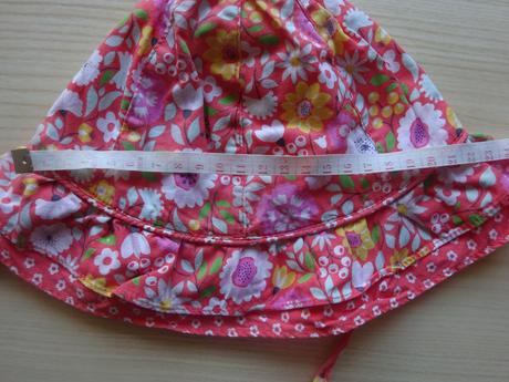 Letní klobouček s kytičkami a volánky, vel. 80, h&m,80