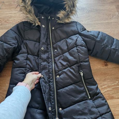 Dívčí prošívaná zimní prodloužená bunda h&m, h&m,152