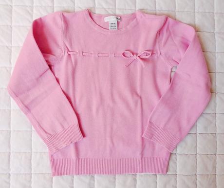 Růžový svetřík, h&m,110