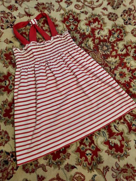 Pruhované šaty na ramínka, minoti,104
