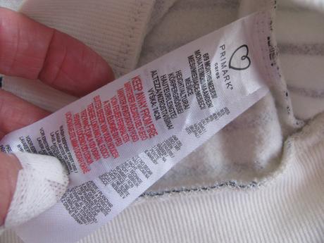 Kojenecká mikina s modrým proužkem, happy, primark,74