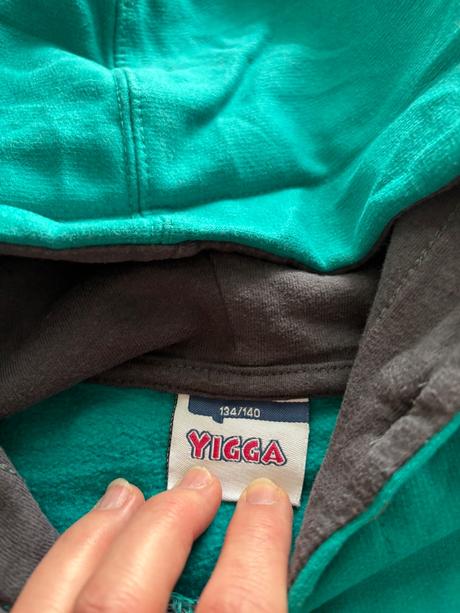 K1/ mikina zelená tyrkysová- v.134/140, yigga,134