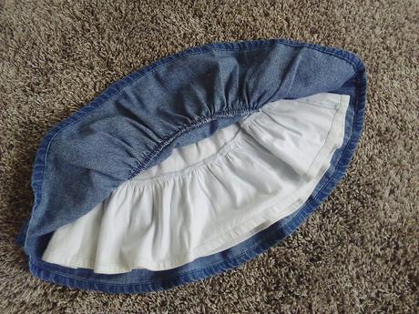 Riflová točící / jeans sukně/ sukýnka, tiny ted,80