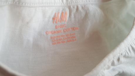 2ks dětské bílé trika/trička h&m  2-4roky, h&m,98
