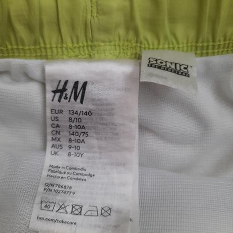 Dětské tričko a koupací šortky sonic, v. 134, h&m, h&m,134