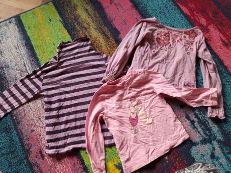 3x tričko dlouhý rukáv/rolák na holku, 92