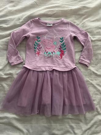 Teplé šaty z teplákoviny pepa/pepina vel. 110/116, 116