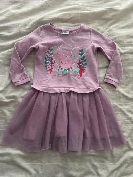 Teplé šaty z teplákoviny pepa/pepina vel. 110/116, 116