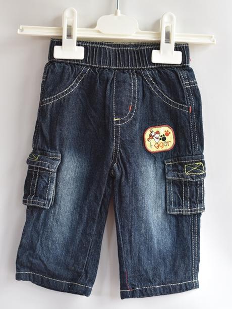 Džíny podšité vel. 0 - 3 m, disney,62