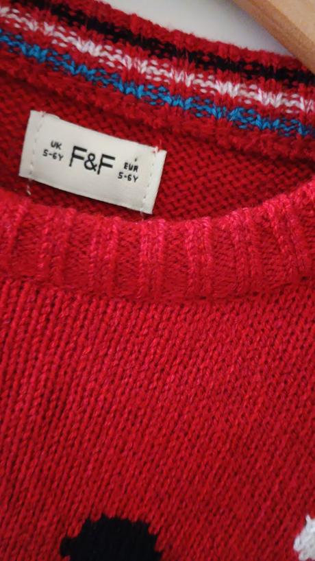 Krásný vánoční svetřík f&f vel.116, 116