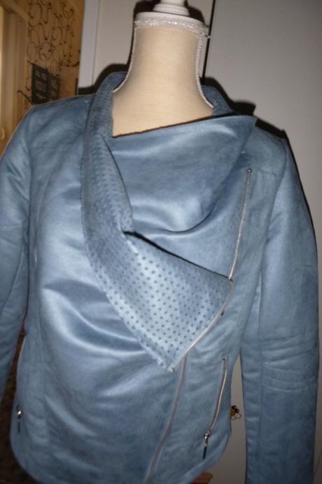 Šedo-modrý semišový křivák - vel.-m-l, m