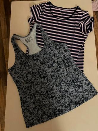 2 ks set - triko a tílko esmara, vel cca l-xxl (x, esmara,xl