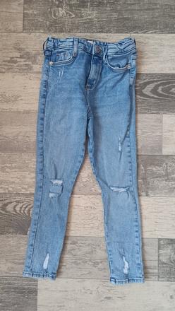 Džíny dívčí s regul.pasu v.128, river island,128