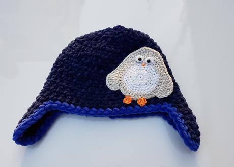 B118 chlapecká zimní čepice tučňák vel. 68-74, 68