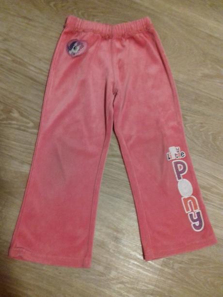 Sametové teplé tepláčky little ponny, 104