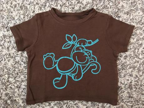 Hnědé tričko s opičákem (vel.68), george,68