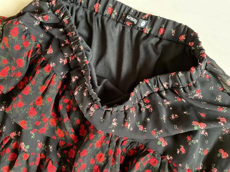 Volánová minisukně s růžičkou, vel m, sinsay, sinsay,m