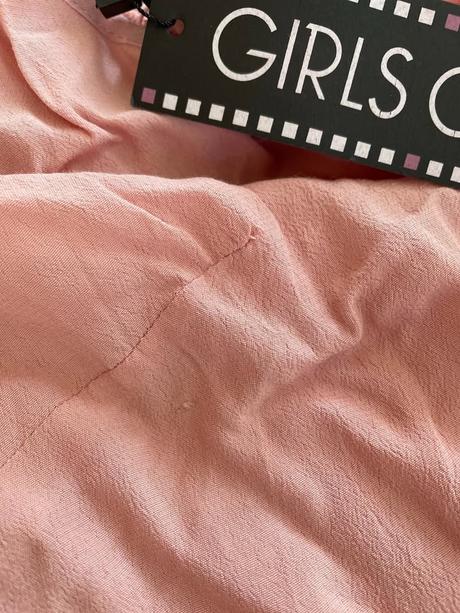 Nové růžové šaty s krajkou, s vadou, vel s/m, girl, m / s