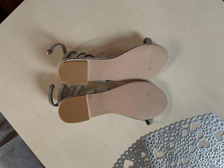 Nové stříbrné sandále, vel 38, pc 35eur, la vita,, john garfield,38