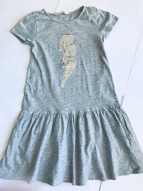 Ob/ šaty s flitri - v.122/128, h&m,122