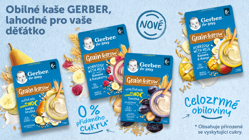 Vyhrajte čtyři nové kaše GERBER!