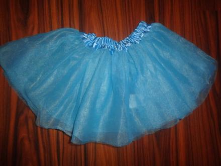 Pěkná tylová nabíraná tyrkysová sukně, 122