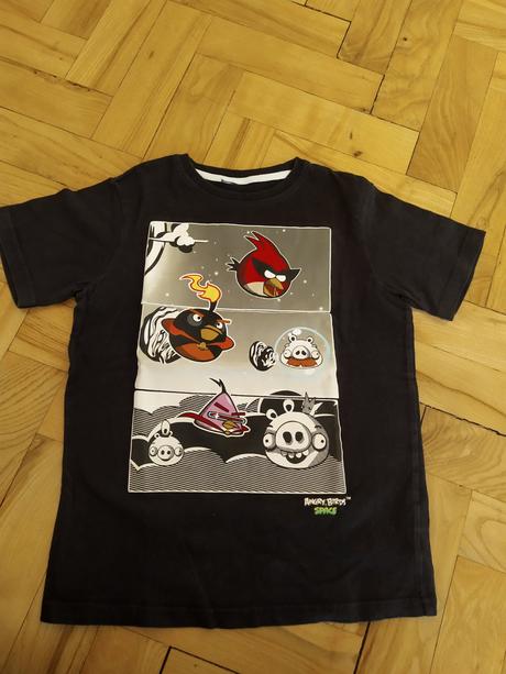 Černé tričko angry birds, next,134
