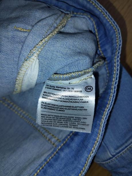 Dívčí strečová stylová riflová bunda c&a 152, c&a,152