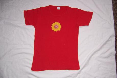 Bavlněné tričko se slunečnicí, 128