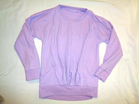 Pěkná fialková nabíraná mikina, next,134