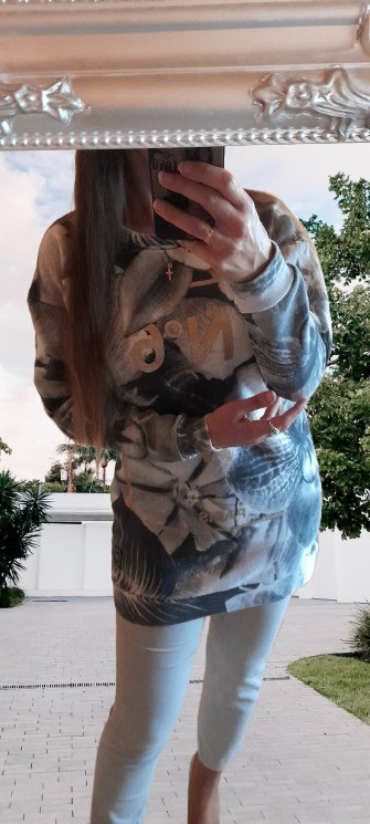 Sixth june paris mikina s orchidejemi, l