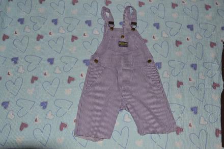 Fialové pláťěné, džínové lacláče, oshkosh,92