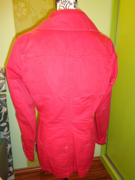 Luxusní malinově červený kabát, h&m,40