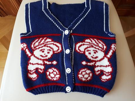 Vesta ovčí vlna pro chlapce vel. 80-86, 80