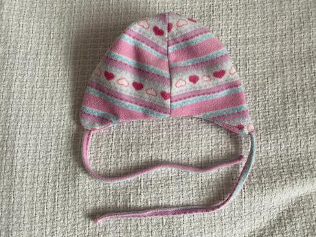 Flísová čepice na tkaničky typ ušanka 48 cm/1-2 ro, 92