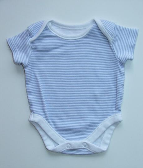 C463 pruhované bledě modré body vel. 56, nutmeg,56