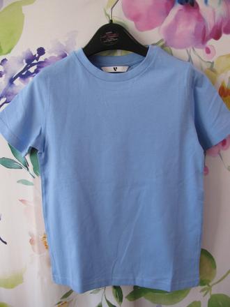 Bavlněné modré tričko-unisex, 128