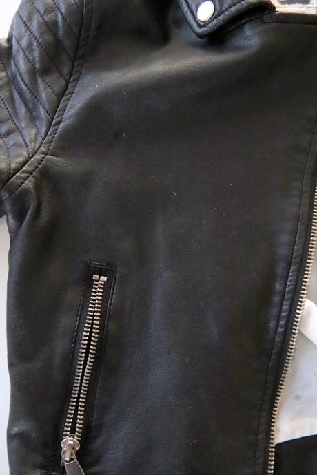 Dívčí kožená bunda, h&m,134