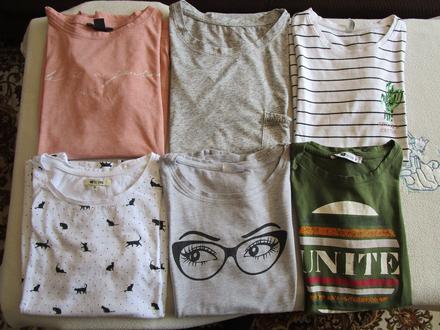 6x pěkné bavl. dívčí - dámské trička, vel. xs-s, amisu,xs