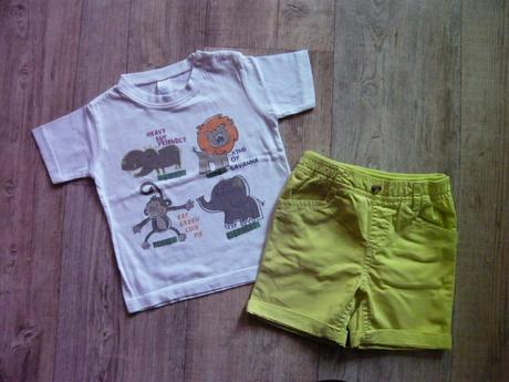 Neon komplet na léto, mothercare,80