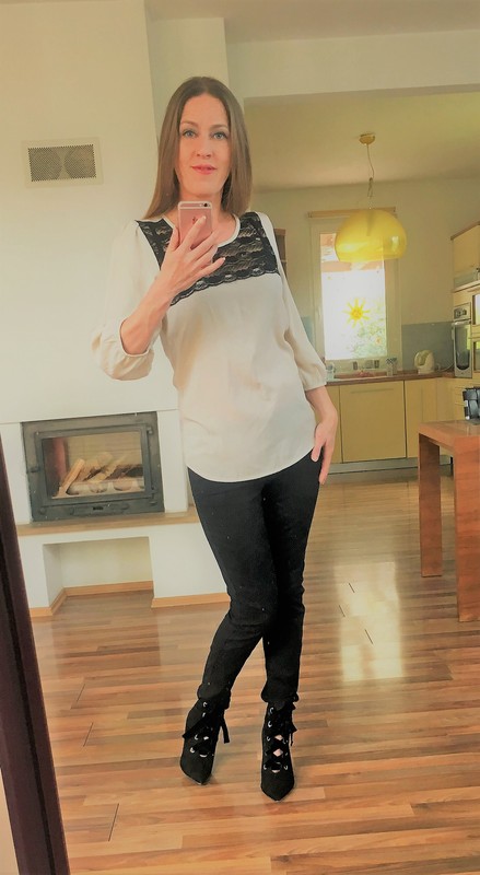 Krajka halenka, vel s/m, vero moda, vero moda,m