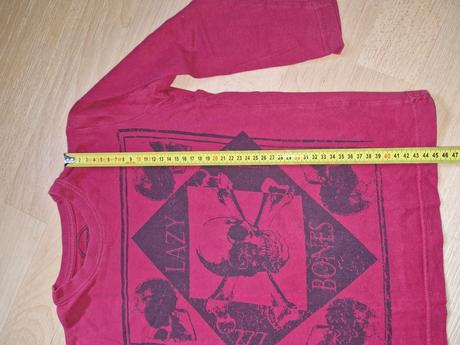 Tričko s dl.rukávem vínové, lebka, 122