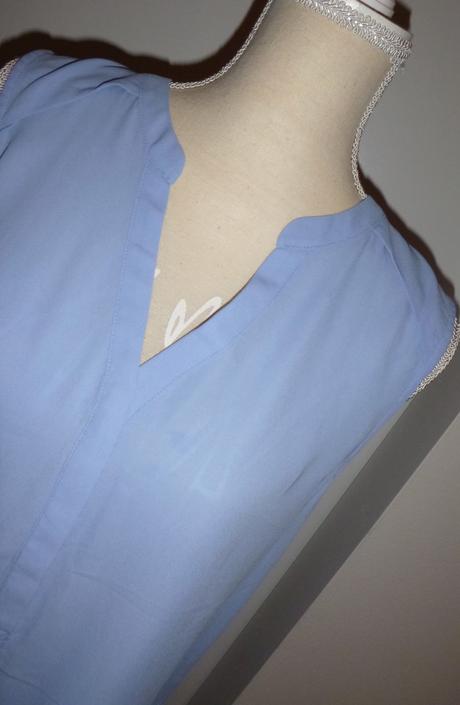 Nebesky modrá prodloužená tunika - vel.m-l, h&m,m