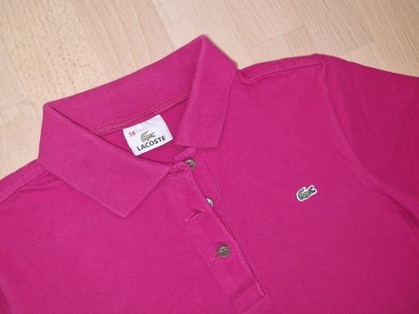 Tričko s límečkem růžové lacoste, lacoste,38
