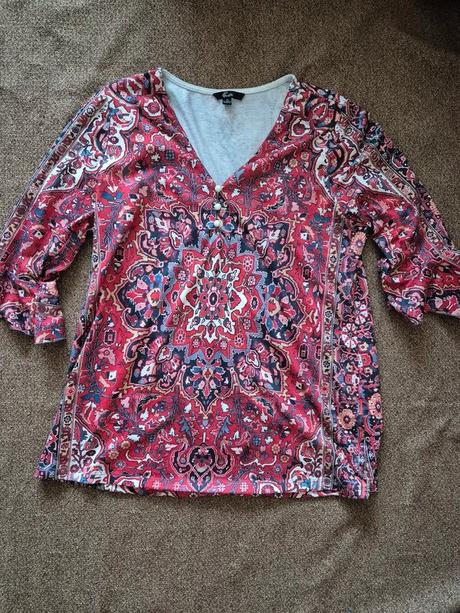 Dámská halenka s 3/4 rukávem - mandala - shall we, xl