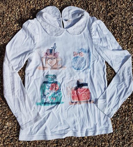 N31	dívčí elegantní triko s dl. rukávem vel. 146, tu,146