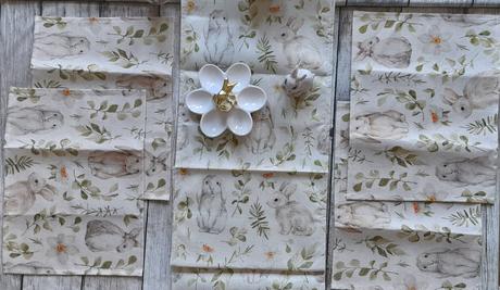 Okenni dekorace velikonoční zajíc s vajíčky, 